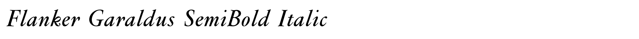 Flanker Garaldus SemiBold Italic image